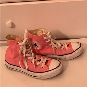 Pink High Top Converse Chuck Taylors
